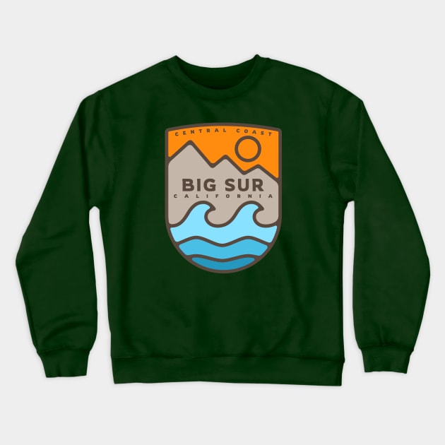 Big Sur California Crewneck Sweatshirt by Spatium Natura